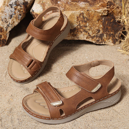 Plus Size Thick Bottom Hollow-out Wedge Sandals